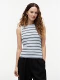 Multi Stripe Slim Crew Neck Tank Top  Women