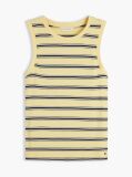Multi Stripe Slim Crew Neck Tank Top  Women