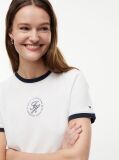 Άσπρο T-Shirt Με Λογότυπο  Γυναίκες