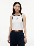 White Logo Slim Tank Top  Women