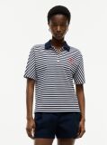 Multi Regular Fit Gold-Tone Button Polo Shirt  Women