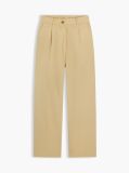 Beige Washed Barrel Leg Chinos  Women