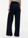 Blue Logo Embroidery Wide Leg Chinos  Women