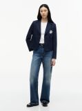 Blue Regular Fit Logo Appliqué Blazer  Women