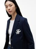 Blue Regular Fit Logo Appliqué Blazer  Women
