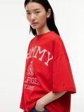 Κόκκινο T-Shirt Oversized Σε Άνετη Γραμμή  Γυναίκες