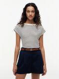 Multi T-Shirt Με Χρυσά Κουμπιά Και Ανοιχτή Λαιμόκοψη  Γυναίκες