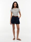 Multi T-Shirt Με Χρυσά Κουμπιά Και Ανοιχτή Λαιμόκοψη  Γυναίκες