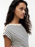 Multi T-Shirt Με Χρυσά Κουμπιά Και Ανοιχτή Λαιμόκοψη  Γυναίκες