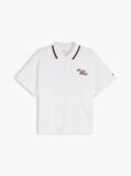 Beige Relaxed Fit Logo Polo Shirt  Women