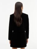 Black Festive Velvet Boxy Short Jacket  Women