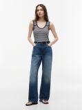 Multi Gold-Tone Button Ribbed Tank Top  Women