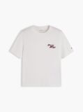 Μπεζ Βαμβακερό T-Shirt Με Κλασική Λαιμόκοψη Και Λογότυπο  Γυναίκες