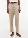 Beige Washed Slim Straight Chinos  Women