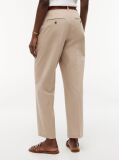 Beige Washed Slim Straight Chinos  Women