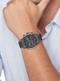 Black Black Dial Stainless Steel Sub-Counter Watch  Men