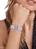 Purple Stainless Steel Chain-Link Watch  Women