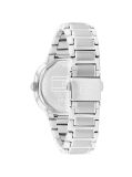 Silver Stainless Steel Crystal-Embellished Bracelet Watch  Women
