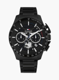 Black Black Ionic-Plated Stainless Steel Chronograph Watch  Men