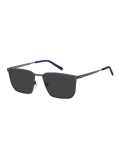 Black Modern Preppy Square Sunglasses  Men