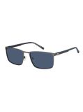 Grey Matte Rectangular Sunglasses  Men