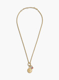 Gold Gold-Plated Rope Chain Nautical Charm Necklace  Women
