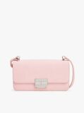 Pink Logo Plaque Flap Crossbody Bag  Women