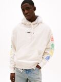 Άσπρο Άνετο Hoody Με Γραφικό Σχέδιο  Άνδρες