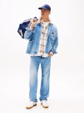 Denim Crest Embroidery Loose Jeans  Men