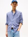 Blue Regular Fit Check Twill Shirt  Men