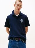 Blue Contrast Chest Monogram Polo  Men