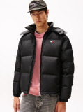 Black Water Repellent Ripstop Alaska Puffer Jacket  Men