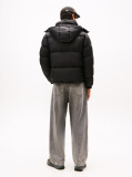 Black Water Repellent Ripstop Alaska Puffer Jacket  Men