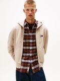 Beige 90S New Classics Back Embroidery Logo Hoodie  Men