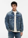 Denim Ryan Distressed Denim Trucker Jacket  Men