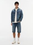 Denim Ryan Distressed Denim Trucker Jacket  Men
