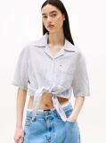 Multi Cropped Relaxed Short Sleeve Shirt  Women