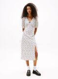 Multi Bird Print Wrap Midi Dress  Women