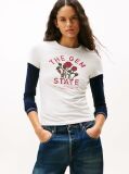 Γκρι T-Shirt Σε Slim Γραμμή Με Σχέδιο  Γυναίκες