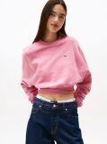 Pink Crop Flag Sweatshirt  Women