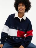 Μπλε Oversized Μπλούζα Πόλο Με Σημαία Tommy  Γυναίκες