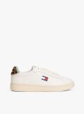 Beige Archive Court Leopard Print Heel Trainers  Women