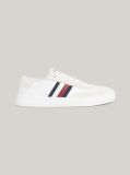 White Leather Signature Tape Trainers  Men