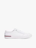 White Debossed Logo Trainers  Men
