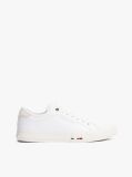 White Leather Signature Trainers  Men