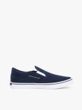 Blue Canvas Slip-On Trainers  Men