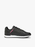 Black Signature Tape Trainers With Leather  Men