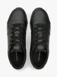 Black Signature Tape Trainers With Leather  Men
