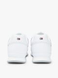 White Signature Tape Trainers With Leather  Men