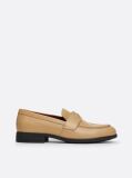 Beige Elevated Leather Loafers  Women